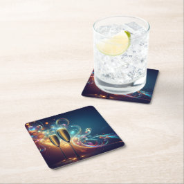 Porta-copo De Papel Quadrado Suportes de copo Midnight Toast
