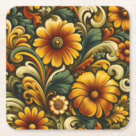 Porta-copo De Papel Quadrado Suportes de Papel Floral Ornamentais – Mais Format
