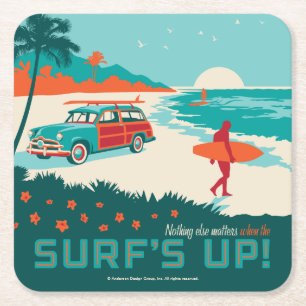 Porta-copo De Papel Quadrado Surf acima