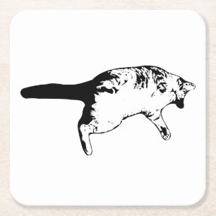 Porta-copo De Papel Quadrado Surpresa com striping para sua Mesa