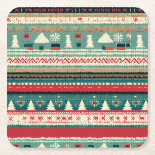 Porta-copo De Papel Quadrado Sweater Feio Natal 3