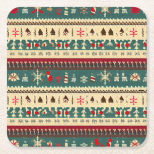 Porta-copo De Papel Quadrado Sweater Feio Natal 5