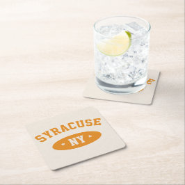 Porta-copo De Papel Quadrado Syracuse, NY Coasters de Papel em Estilo Atlético