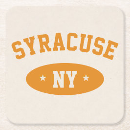 Porta-copo De Papel Quadrado Syracuse, NY Coasters de Papel em Estilo Atlético
