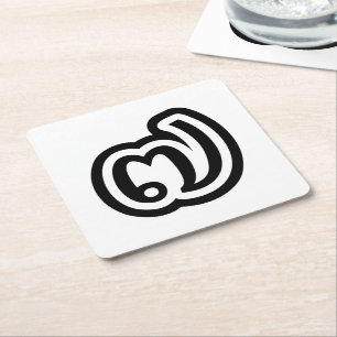 Porta-copo De Papel Quadrado Tailândia Número 7 / Sete / ๗ (Jed/Chet) Tailandês