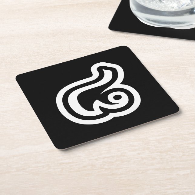 Porta-copo De Papel Quadrado Tailândia Número 8 / Oito / ๘ (Mau/Pato) Tailandês (Inclinado)