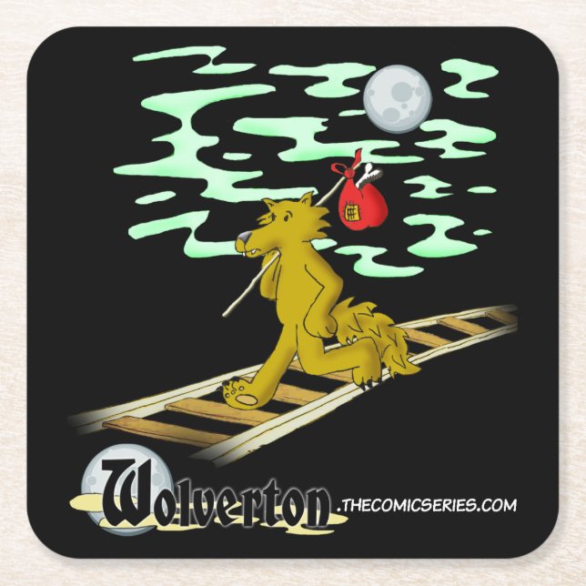 Porta-copo De Papel Quadrado Talbot nas trilhas (Frente)