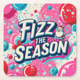 Porta-copo De Papel Quadrado Tampo de Natal Divertido Fizz da Temporada