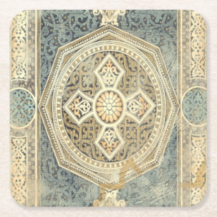 Porta-copo De Papel Quadrado Tapeçaria Ornamental com Ornamentado