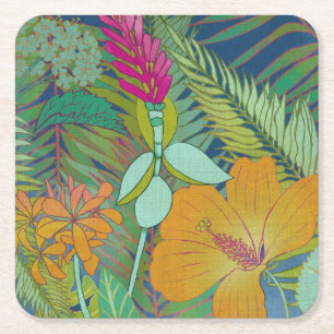 Porta-copo De Papel Quadrado Tapeçaria Tropical II