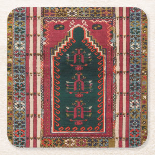 Porta-copo De Papel Quadrado Tapete Kilim Antigo Oriental