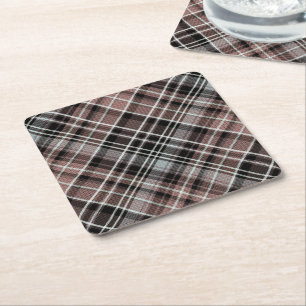 Porta-copo De Papel Quadrado Tartan Clássico da Xadrez