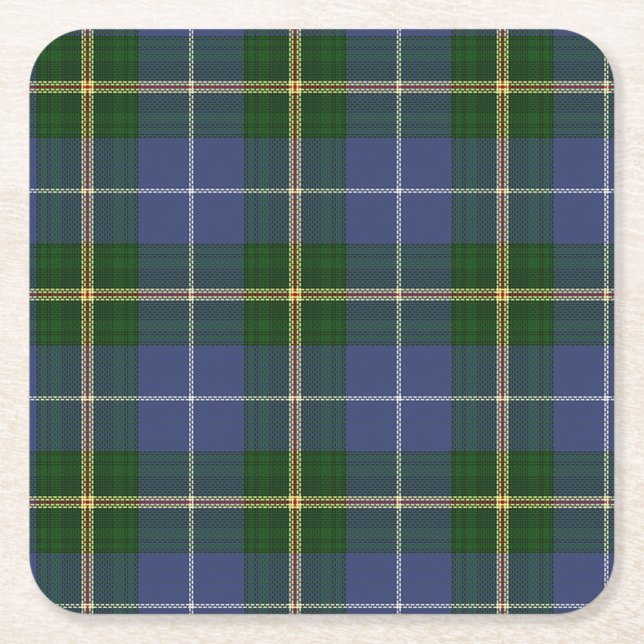 Porta-copo De Papel Quadrado Tartan da Nova Escócia (Frente)
