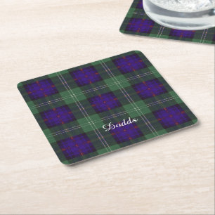 Porta-copo De Papel Quadrado Tartan escocês do kilt da xadrez do clã de Dodds