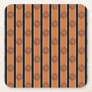 Porta-copo De Papel Quadrado Teias de Aranha de Halloween Divertidas e Chiques