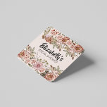Porta-copo De Papel Quadrado Tema de Casamento Encantado de Boho Cottagecore<br><div class="desc">Você está procurando favores únicos de casamento que seus hóspedes vão amar? Olhe só para a porta copos de papel quadrado personalizado do tema do casamento encantado. Estas portas copos são perfeitas para adicionar um pouco de encanto rústico ao seu casamento. Eles vêm em um pacote de 6 e são...</div>