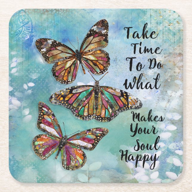 Porta-copo De Papel Quadrado Tempo (Frente)