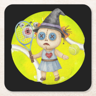 Porta-copo De Papel Quadrado Tênis Halloween criado para o Tênis Player