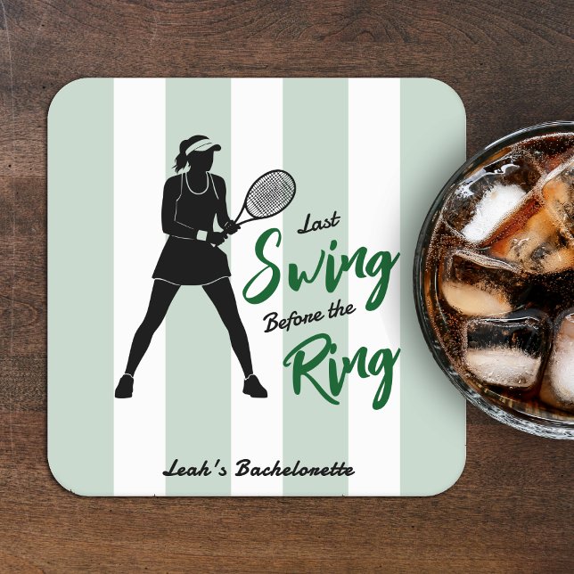 Porta-copo De Papel Quadrado Tenis Solteira Último Balanço Antes do Anel (Criador carregado)