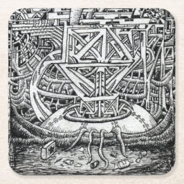 Porta-copo De Papel Quadrado Tentacle Tank de Brian Benson