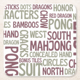 Porta-copo De Papel Quadrado terminologia Mahjong