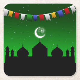 Porta-copo De Papel Quadrado Terra Colorida com Mesquita