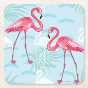 Porta-copo De Papel Quadrado Teste padrão 2 do flamingo