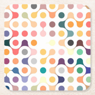 Porta-copo De Papel Quadrado Teste padrão da estrutura molecular