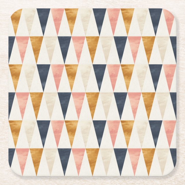 Porta-copo De Papel Quadrado Teste padrão escandinavo da bandeira do marinho (Frente)