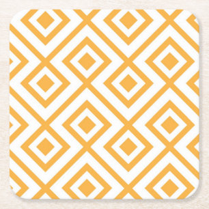 Porta-copo De Papel Quadrado Teste padrão geométrico dado forma Lozenge