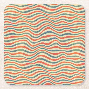 Porta-copo De Papel Quadrado Teste padrão listrado