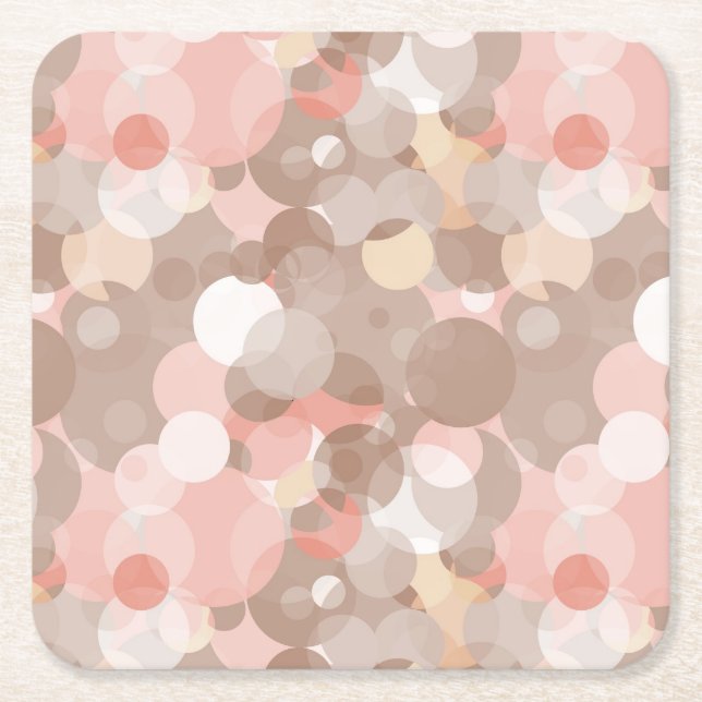 Porta-copo De Papel Quadrado Teste padrão simples - círculos (Frente)