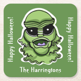 Porta-copo De Papel Quadrado Texto personalizado e cores 4/4 Criações do Dia da