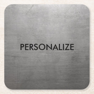 Porta-copo De Papel Quadrado Textura escovada do metal