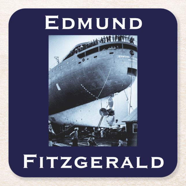 Porta-copo De Papel Quadrado The Edmund Fitzgerald (Frente)