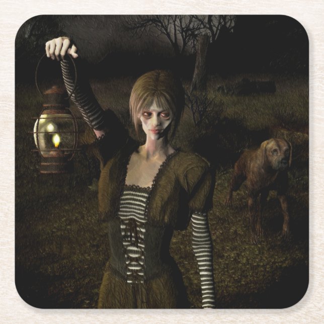 Porta-copo De Papel Quadrado Thin female carrying lamp (Frente)