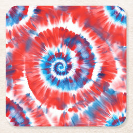 Porta-copo De Papel Quadrado Tie-Dye