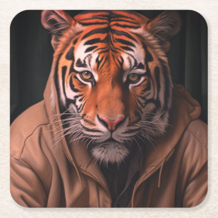 Porta-copo De Papel Quadrado Tigre