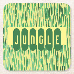 Porta-copo De Papel Quadrado Tiki Custom Jungle Vibe