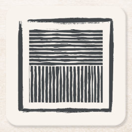 Porta-copo De Papel Quadrado Tinta de Linha Antiga