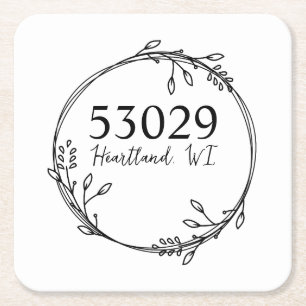 Porta-copo De Papel Quadrado Toalha de Chá Personalizada com Coroa da Cidade e 