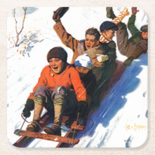 Porta-copo De Papel Quadrado Tobagganing