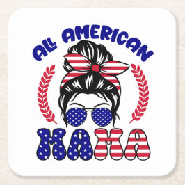 Porta-copo De Papel Quadrado Todas as mamas americanas