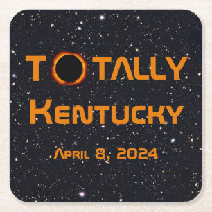 Porta-copo De Papel Quadrado Totalmente Kentucky 2024 Solar Eclipse