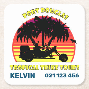 Porta-copo De Papel Quadrado Tours Tropicais