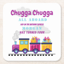 Train Chugga Choo Cartoon Qualquer Idade Aniversár