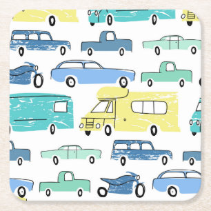 Porta-copo De Papel Quadrado Transporte de Cartoon: Diversão para Crianças da C
