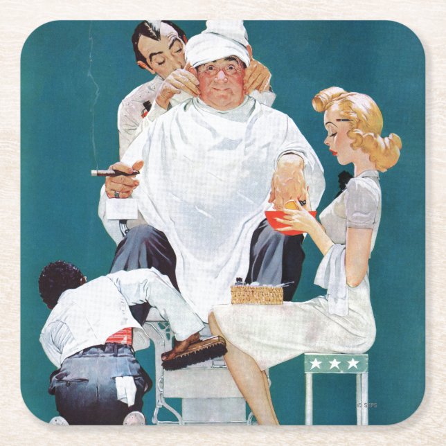 Porta-copo De Papel Quadrado Tratamento completo (Frente)