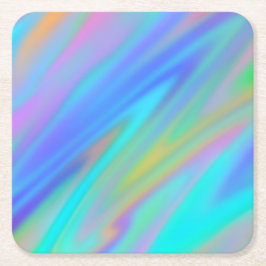 Porta-copo De Papel Quadrado Trendy luxuoso azul roxo, azul, holográfico