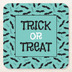 Porta-copo De Papel Quadrado Trick ou Treine Bats de Festa de Halloween